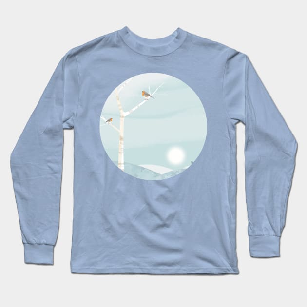 Winter Morning Long Sleeve T-Shirt by KatherineBlowerDesigns